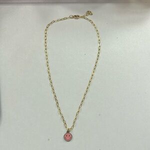 pink smiley face necklace